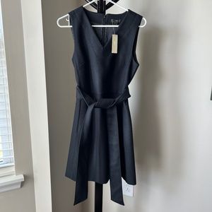 NWT J. Crew Belted Lined Little Black Dress with Pockets